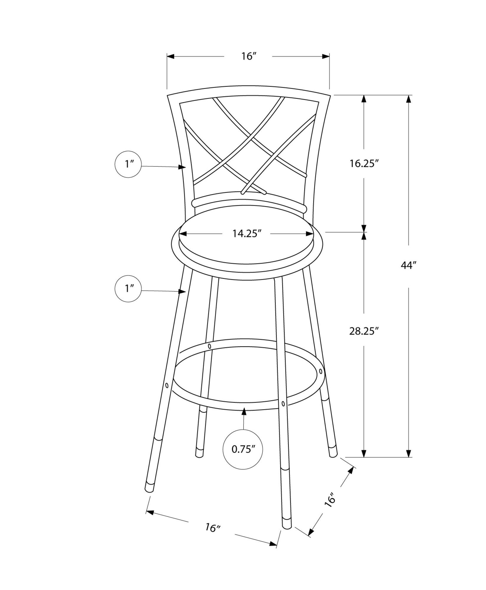 32" x 32" x 88" White Grey Metal Foam Cotton Linen Barstool 2pcs - AFS