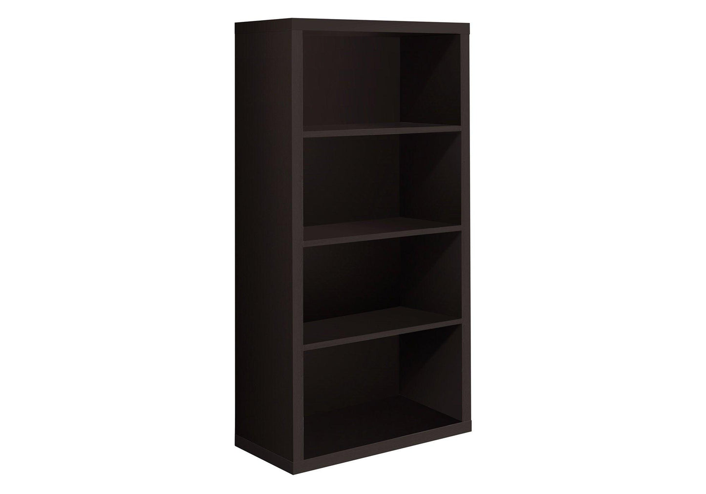 11.75" x 23.75" x 47.5" Cappuccino Particle Board Adjustable Shelves Bookshelf - AFS