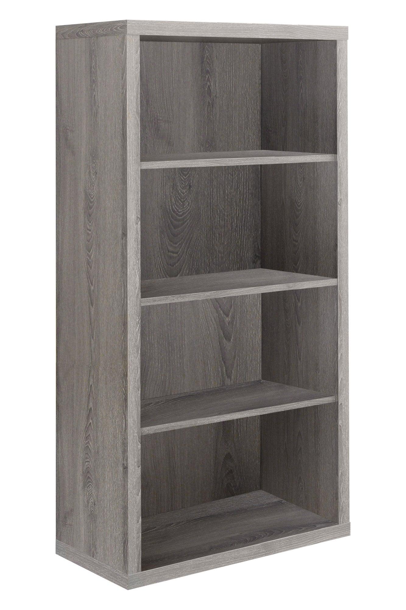 11.75" x 23.75" x 47.5" Cappuccino Particle Board Adjustable Shelves Bookshelf - AFS