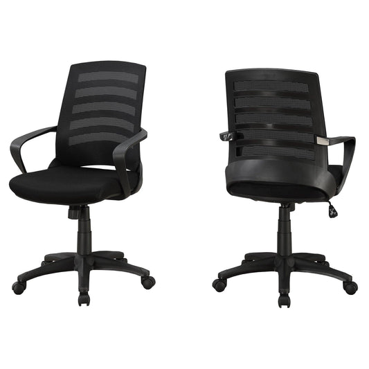 24.25" x 24" x 37.75" Black Foam Metal Nylon Multi Position Office Chair - AFS