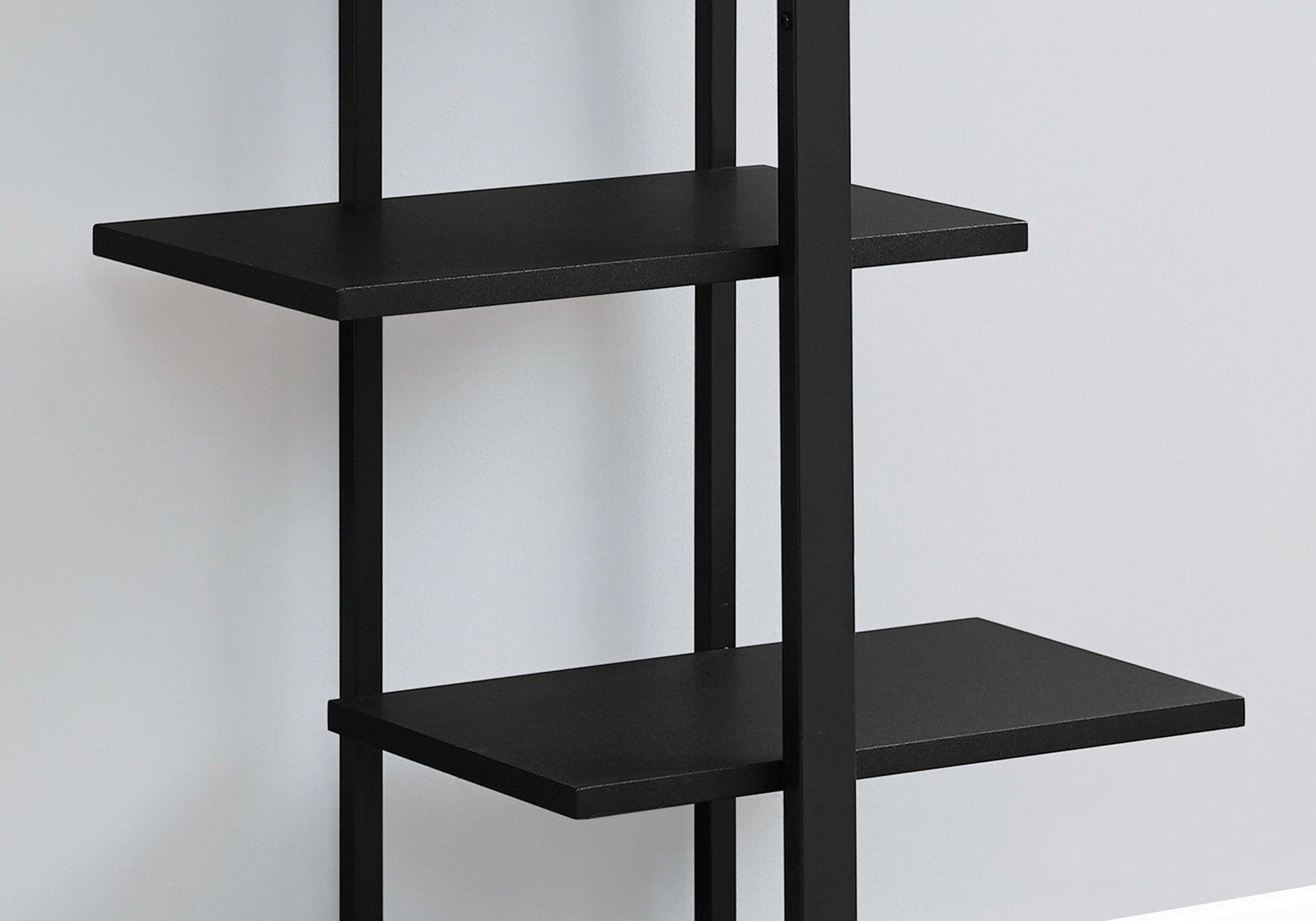 13" x 32" x 60" Black Mdf Metal Bookshelf - AFS