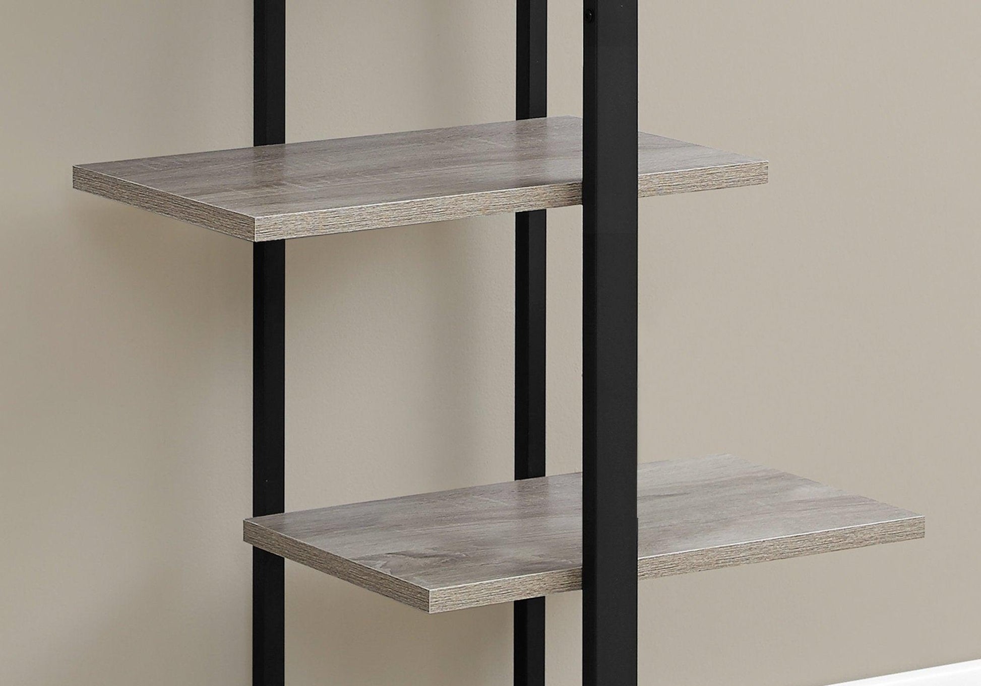 13" x 32" x 60" Black Mdf Metal Bookshelf - AFS