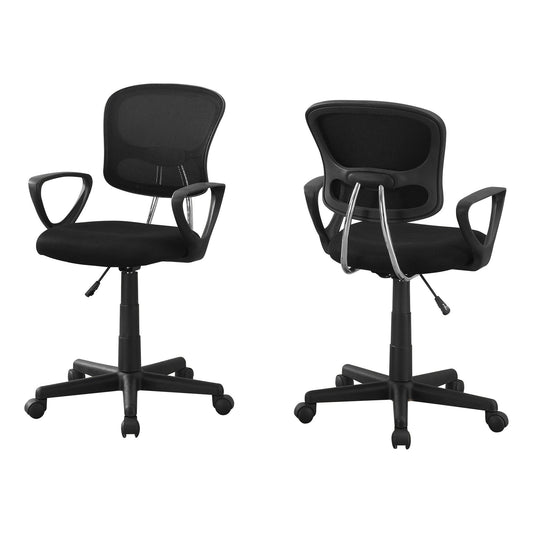 21.5" x 23" x 33" Black Foam Metal Polypropylene Polyester Office Chair - AFS