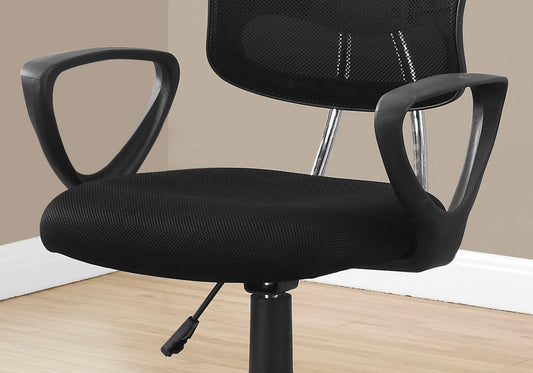 21.5" x 23" x 33" Black Foam Metal Polypropylene Polyester Office Chair - AFS