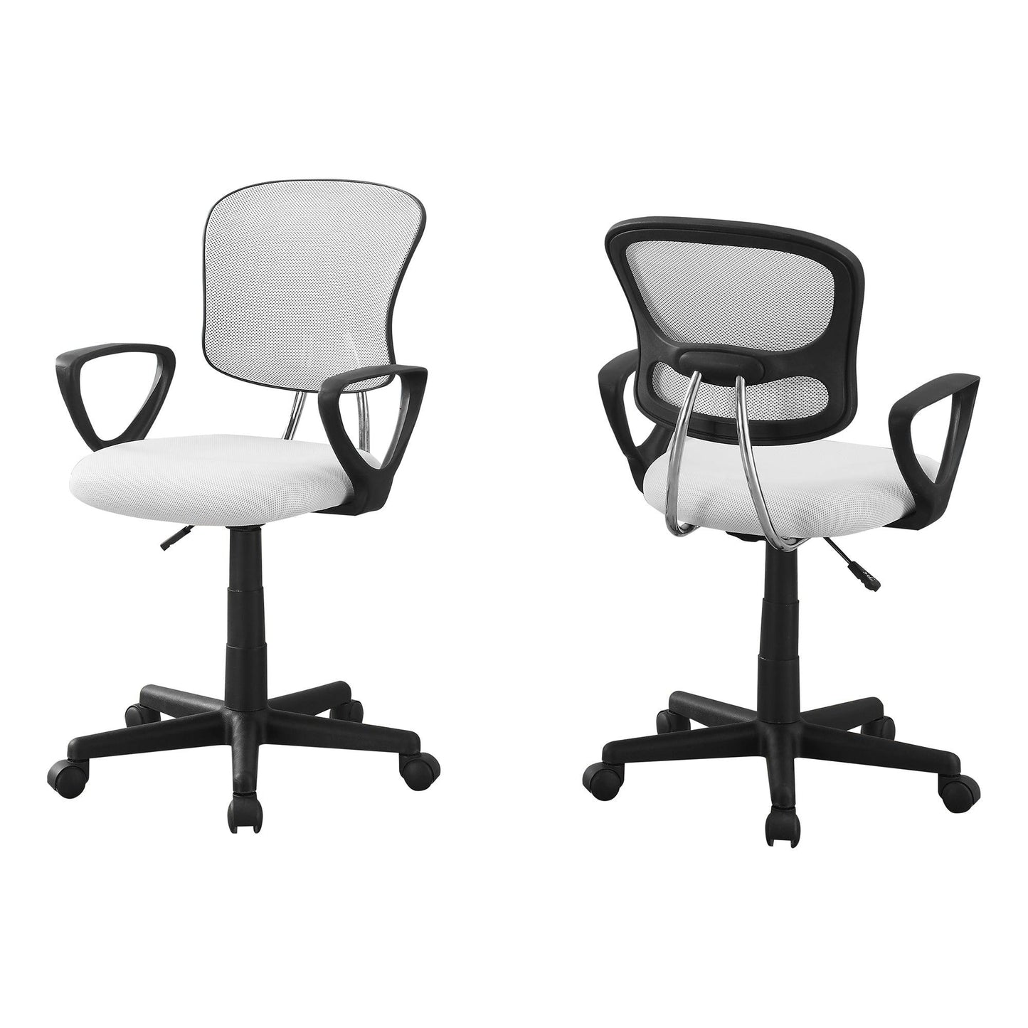 21.5" x 23" x 33" Black Foam Metal Polypropylene Polyester Office Chair - AFS