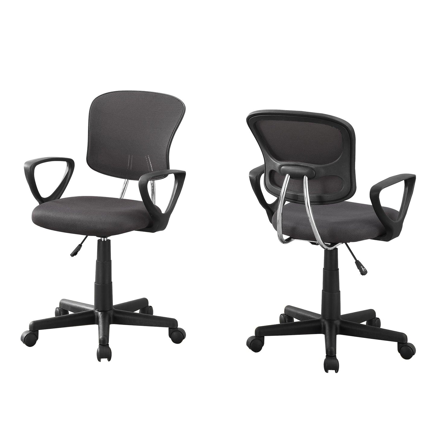 21.5" x 23" x 33" Black Foam Metal Polypropylene Polyester Office Chair - AFS