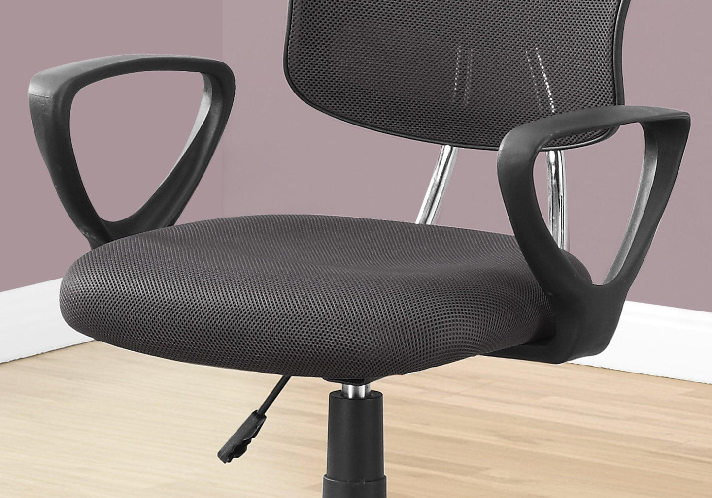 21.5" x 23" x 33" Black Foam Metal Polypropylene Polyester Office Chair - AFS