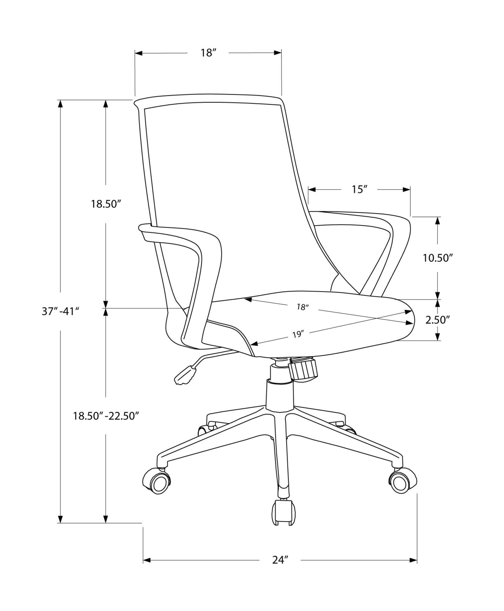 24" x 22.5" x 78" Black Foam Mdf Metal Multi Position Office Chair - AFS