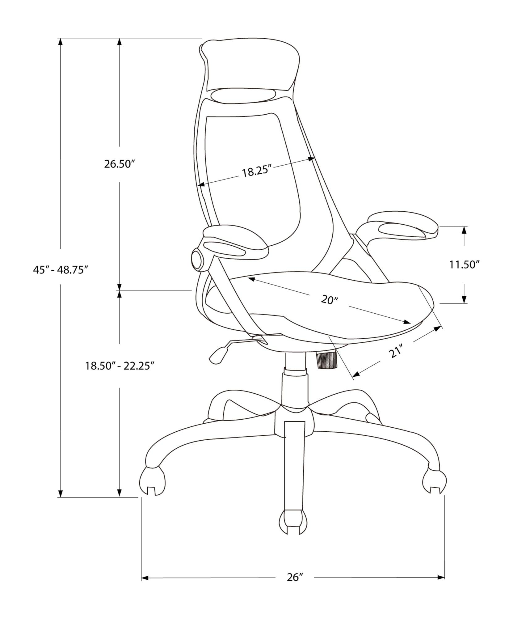 23.75" x 28" x 93.75" Black Foam Metal Office Chair With A High Back - AFS