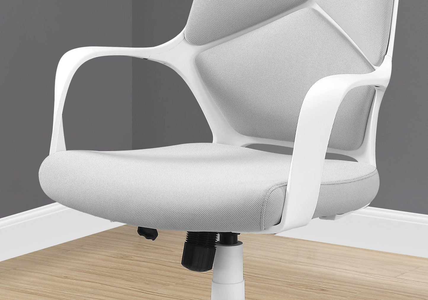 45.75" Foam White Polypropylene MDF and Metal High Back Office Chair - AFS