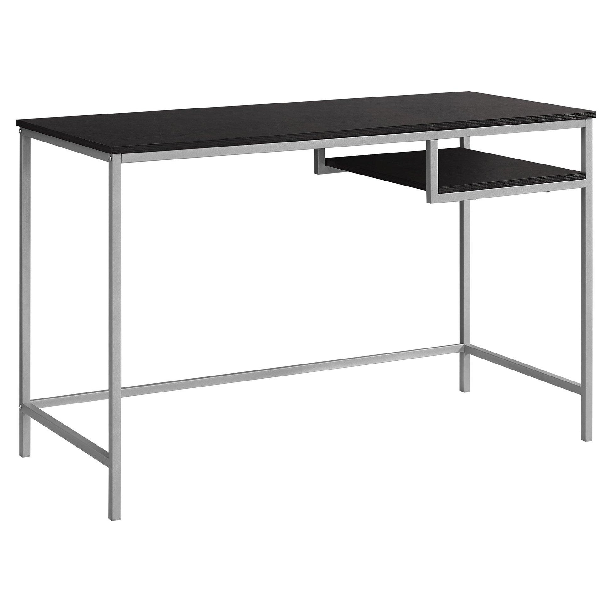 30" White MDF and White Metal Computer Desk - AFS