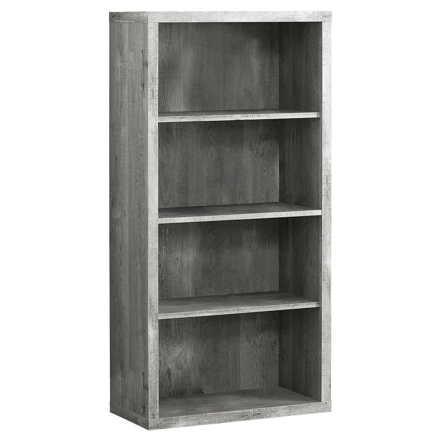 11.75" x 23.75" x 47.5" Cappuccino Particle Board Adjustable Shelves Bookshelf - AFS