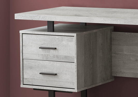 60" Modern Rustic 3 Drawer Computer Desk - AFS