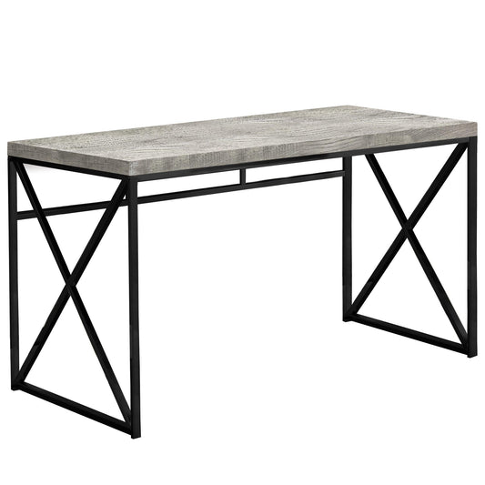 23.75" x 47.25" x 29.75" Grey Black Particle Board Metal Computer Desk - AFS