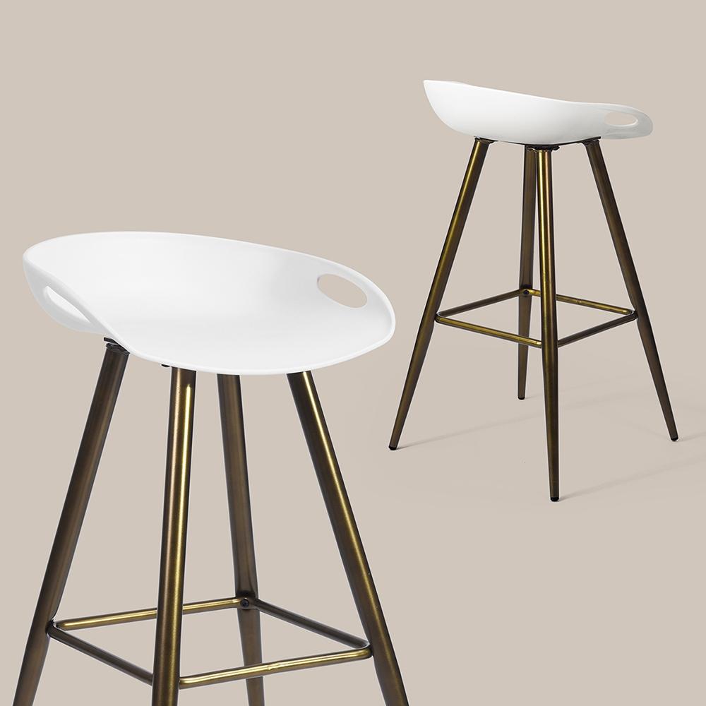 Dining Chair Barstool White 2 Piece