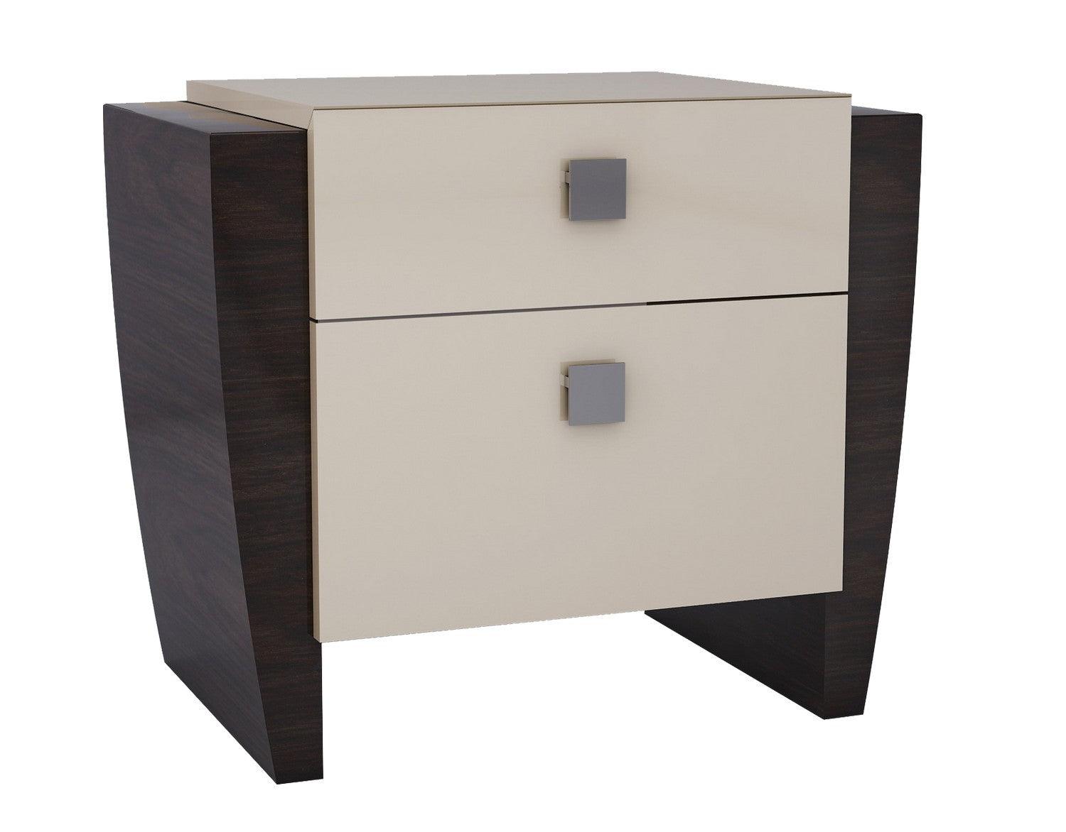 22" Refined Beige High Gloss Nightstand - AFS