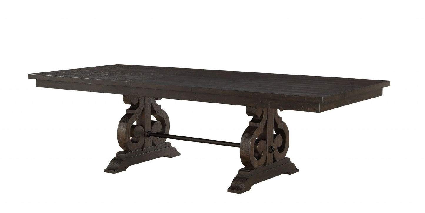 45" X 104" X 30" Rustic Walnut Wood Dining Table - AFS