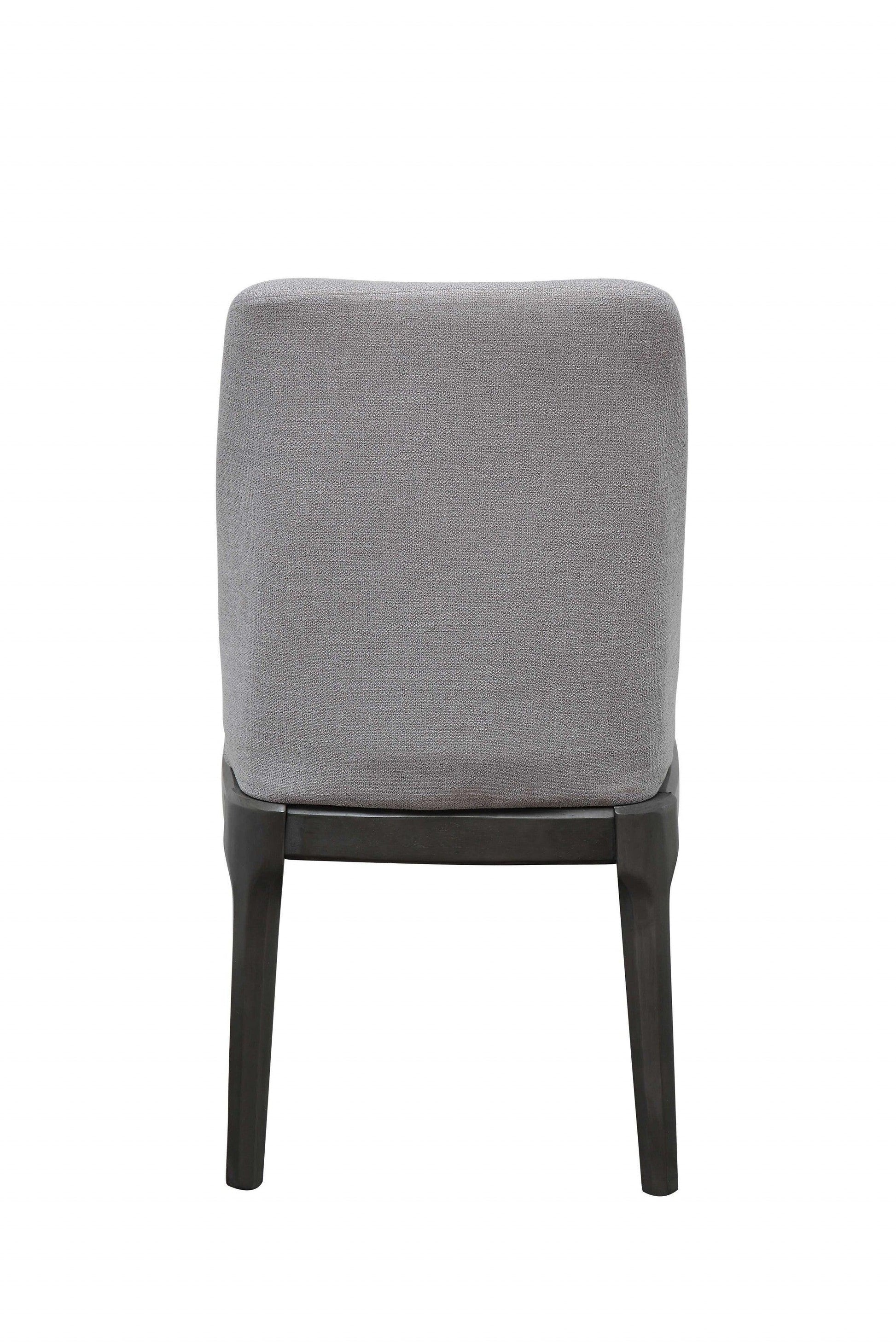 23" X 21" X 39" Light Gray Linen Upholstered Seat and Oak Wood Side Chair - AFS