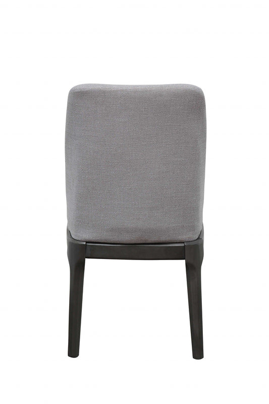 23" X 21" X 39" Light Gray Linen Upholstered Seat and Oak Wood Side Chair - AFS