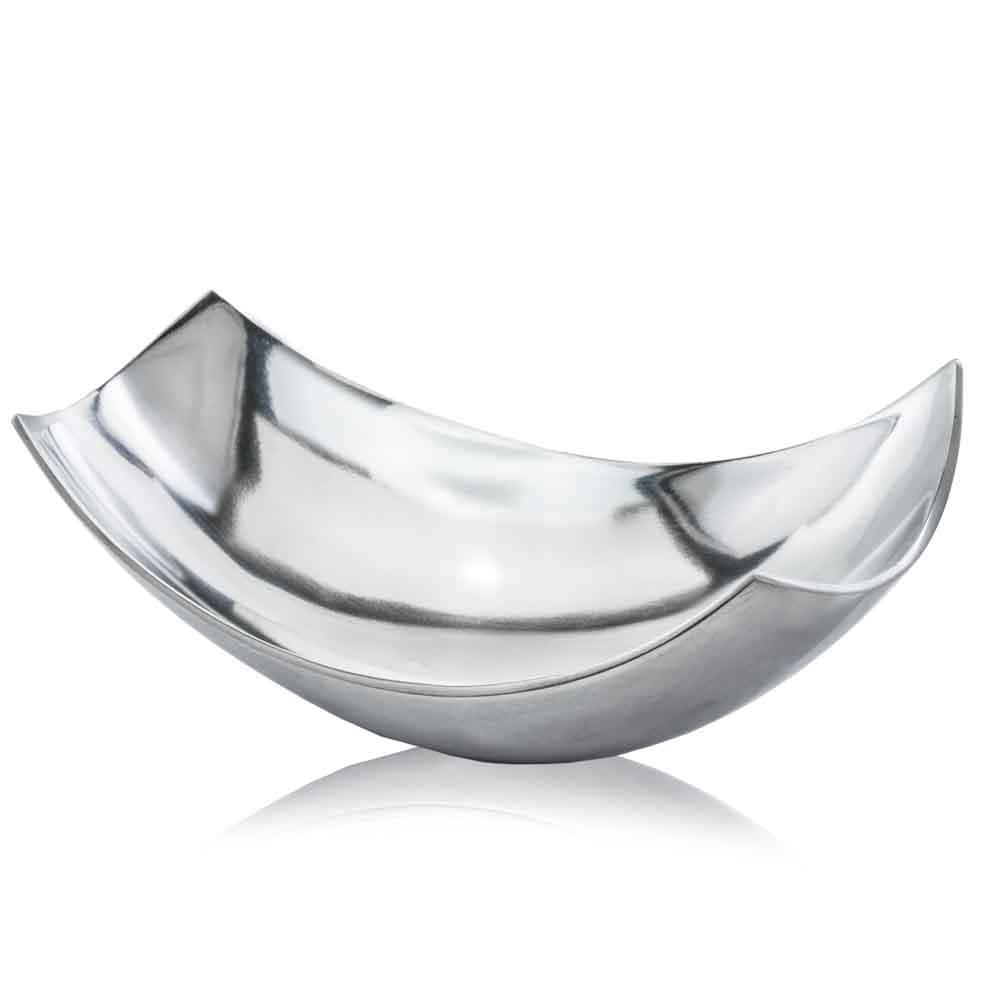 9.75" x 17" x 5.5" Buffed, Silver, Large Scoop Bowl - AFS