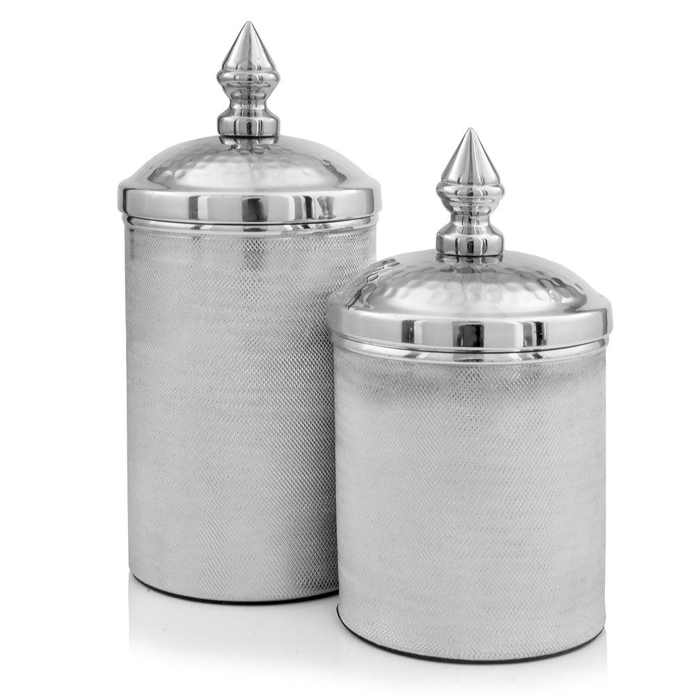 Silver Set of 2 Canisters - AFS