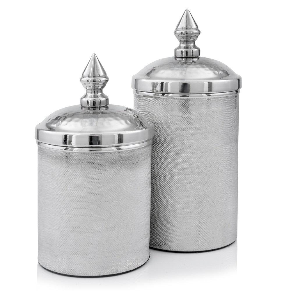 Silver Set of 2 Canisters - AFS