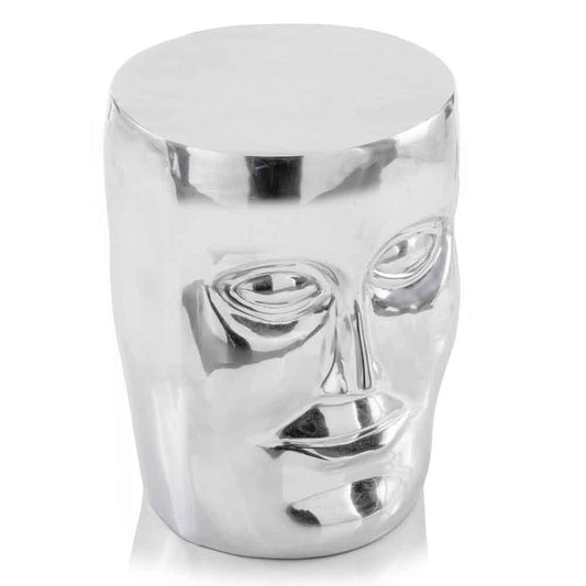 13" x 13" x 18" Silver Aluminum Face Stool - AFS