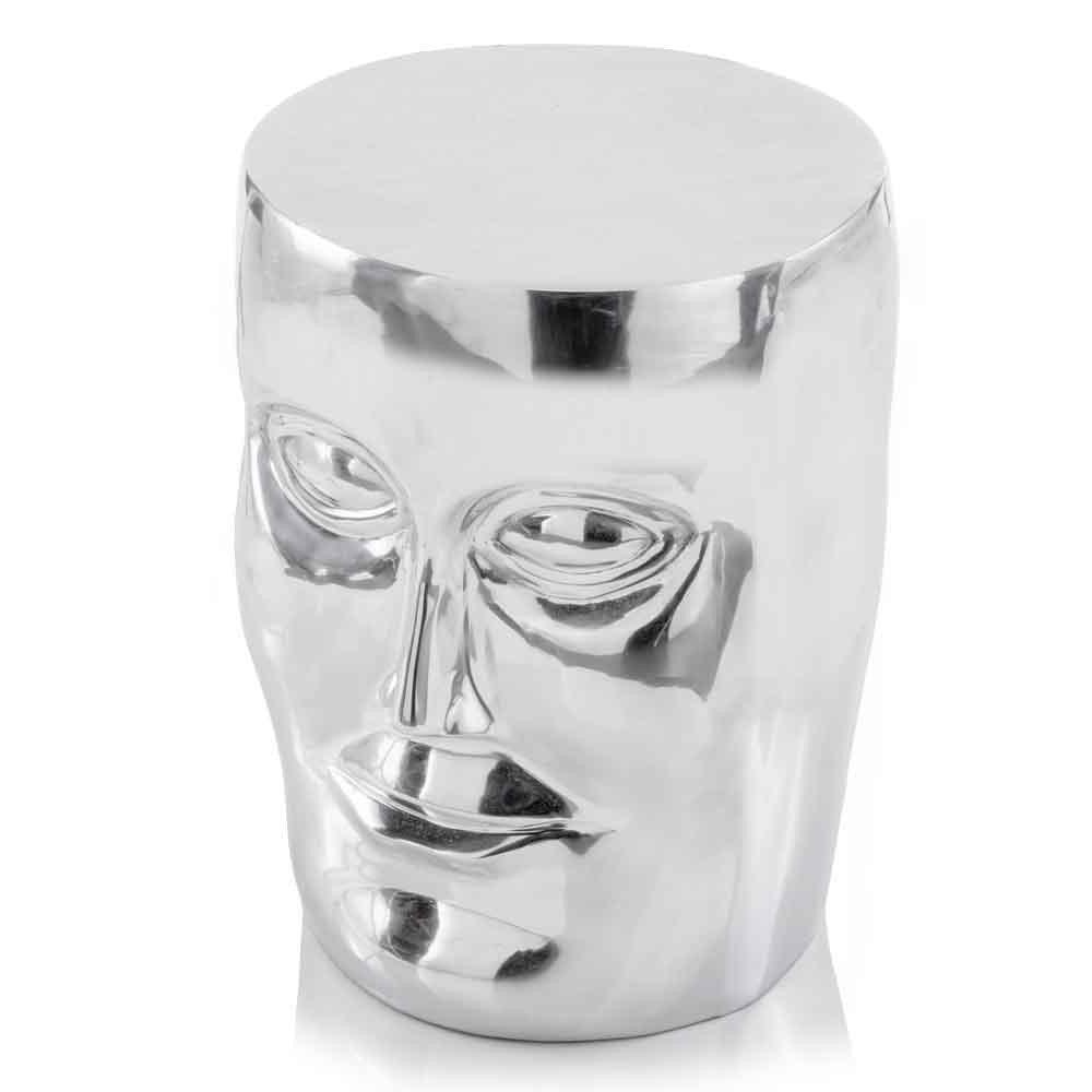 13" x 13" x 18" Silver Aluminum Face Stool - AFS