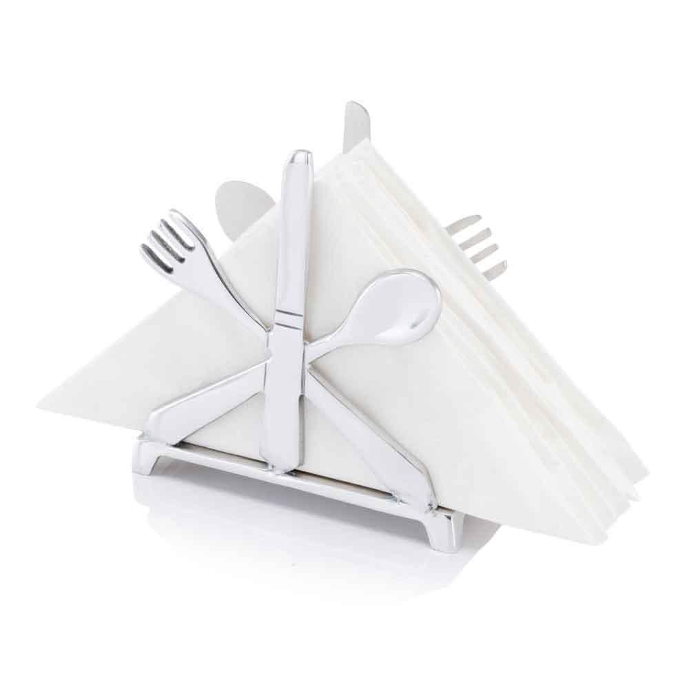 2" x 5.5" x 5.5" Buffed Cutlery Napkin Holder - AFS