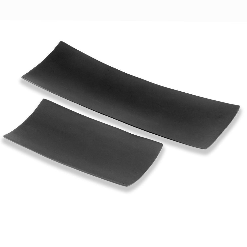 6" x 18" x 2" Black Long Trays Set of 2 - AFS