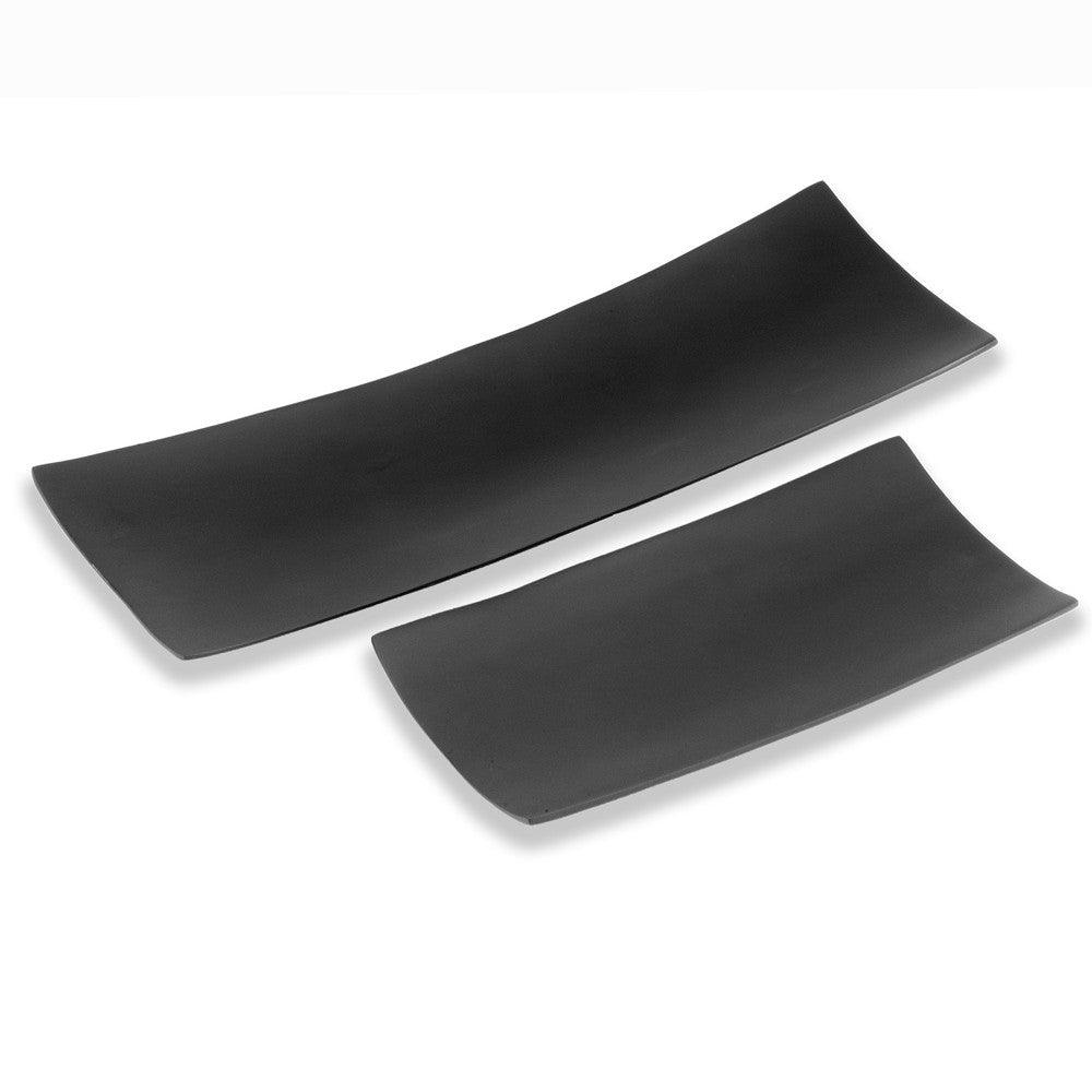 6" x 18" x 2" Black Long Trays Set of 2 - AFS