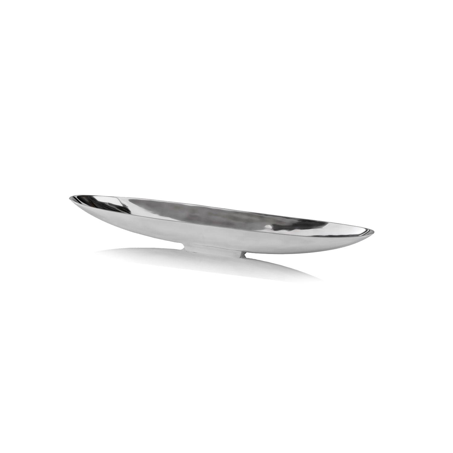 32" Contempo Shiny Silver Long Boat Tray - AFS