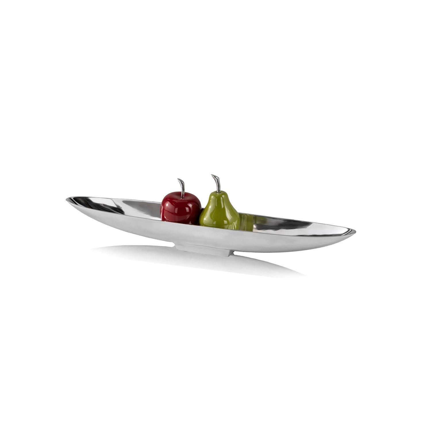 32" Contempo Shiny Silver Long Boat Tray - AFS