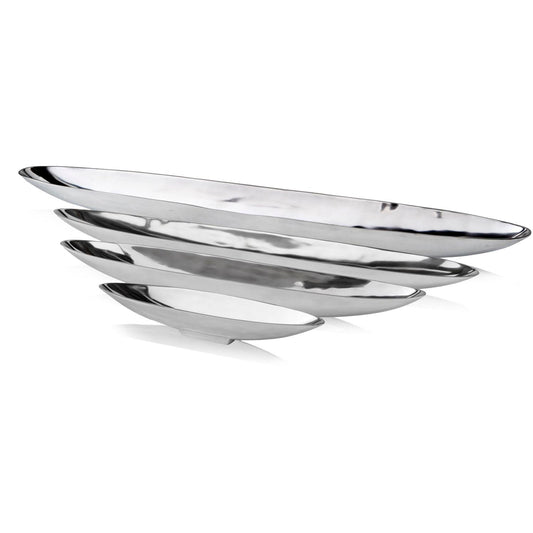 20" Contempo Shiny Silver Short Boat Tray - AFS