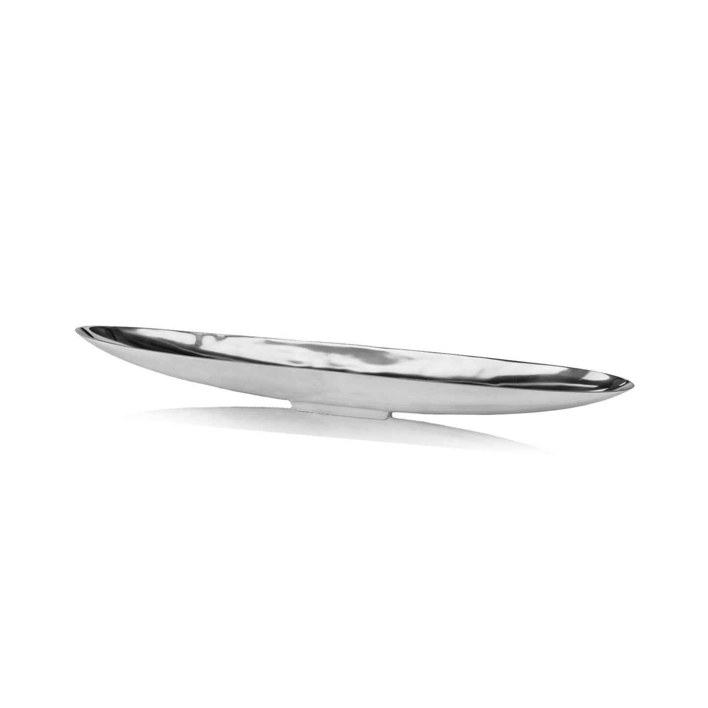 37" Contempo Shiny Silver Large Long Boat Tray - AFS