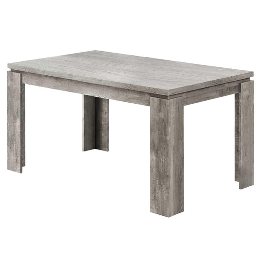 35.5" x 59" x 30.5" Grey Reclaimed Wood Look Dining Table - AFS