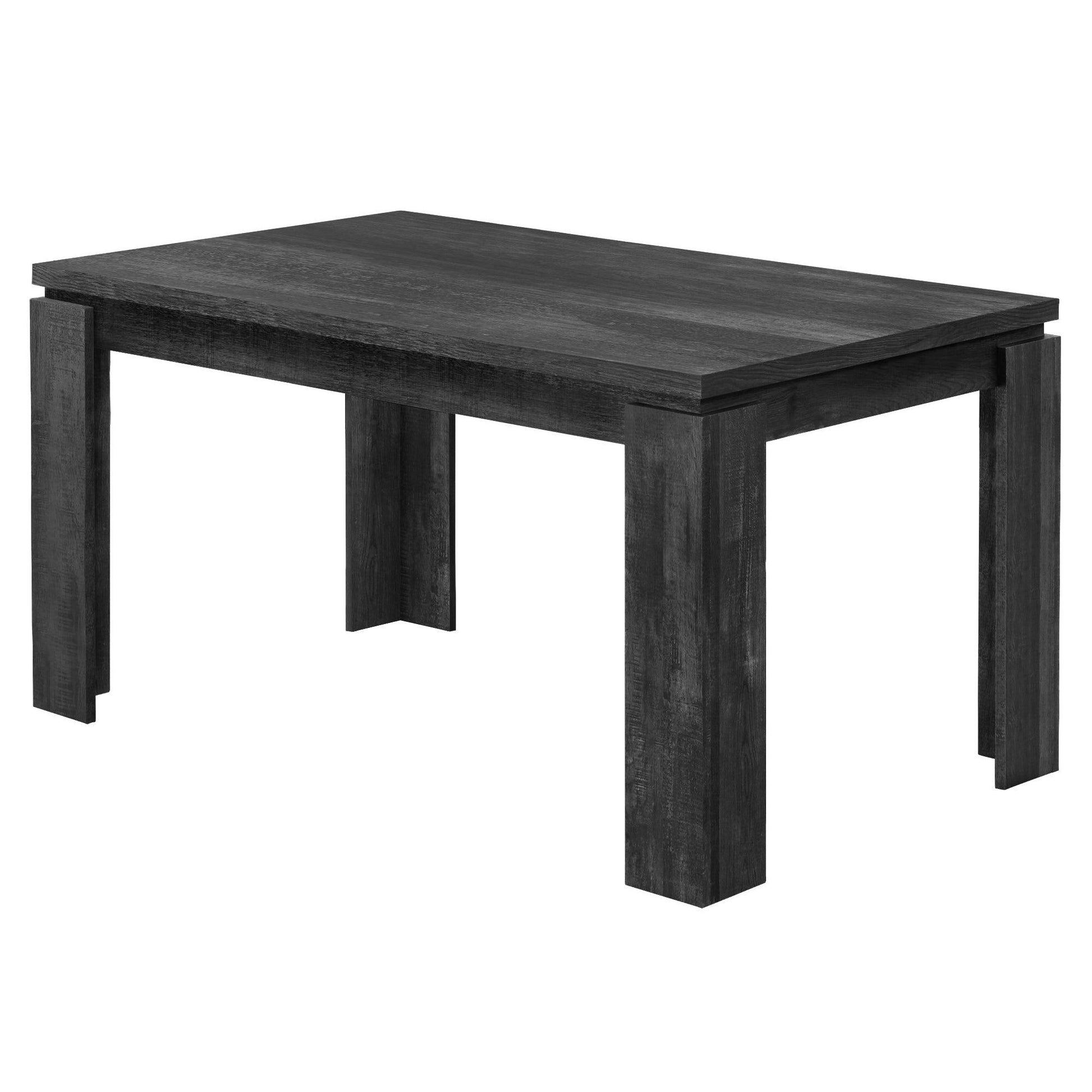 35.5" x 59" x 30.5" Black Reclaimed Wood Look Dining Table - AFS