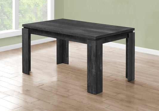 35.5" x 59" x 30.5" Black Reclaimed Wood Look Dining Table - AFS