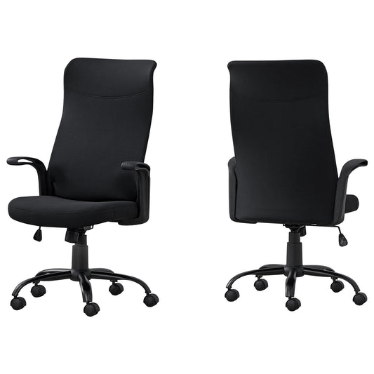 24.75" x 24" x 83.5" Black Fabric Multi Position Office Chair - AFS