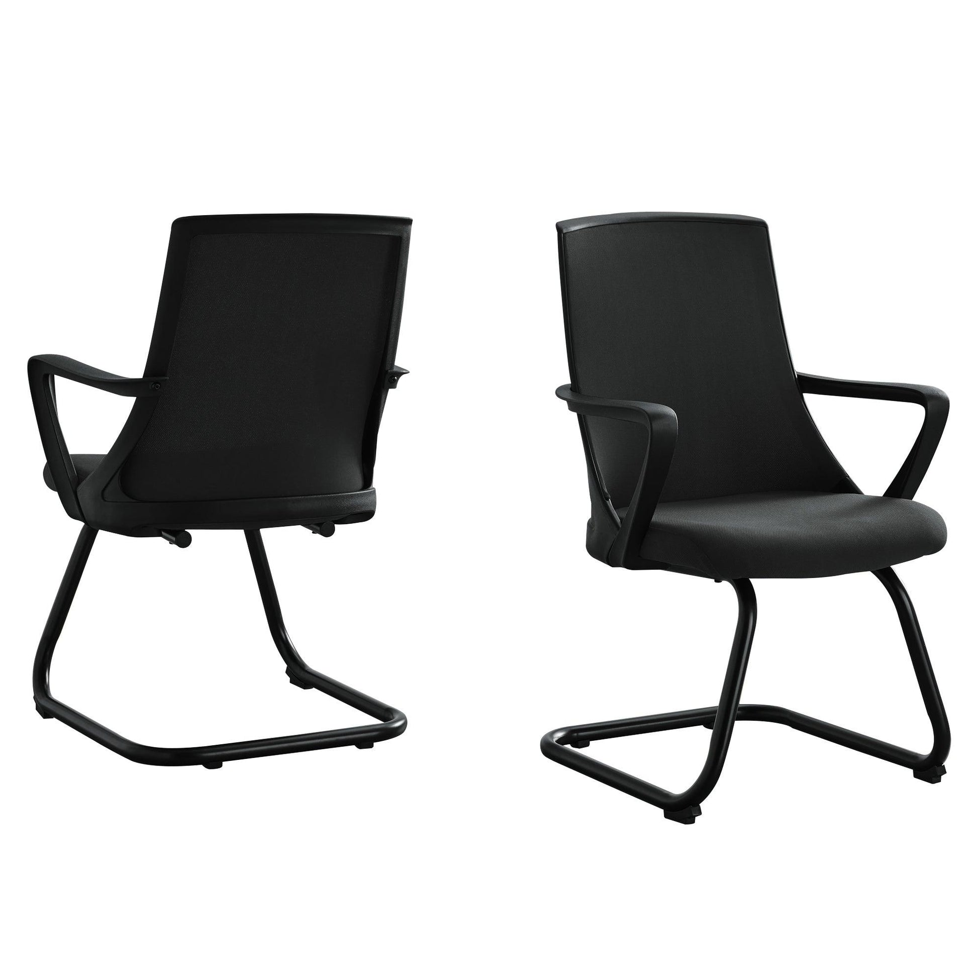 21" X 21" X 35" Black Mesh and Mid Back Office Chair - Set of 2 - AFS