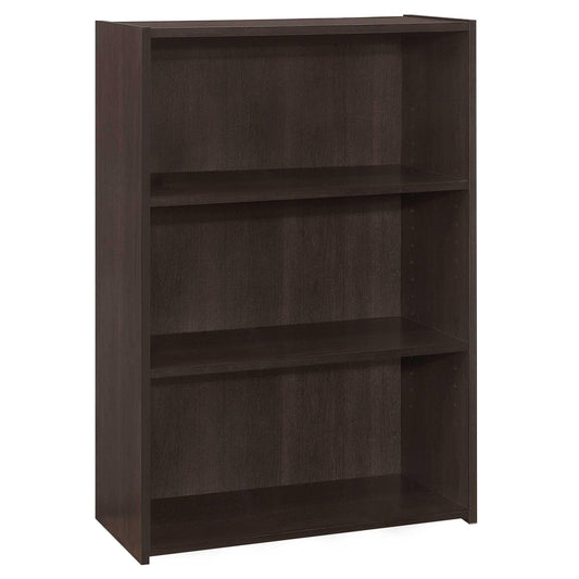 11.75" x 24.75" x 35.5" Cappuccino 3 Shelves Bookcase - AFS