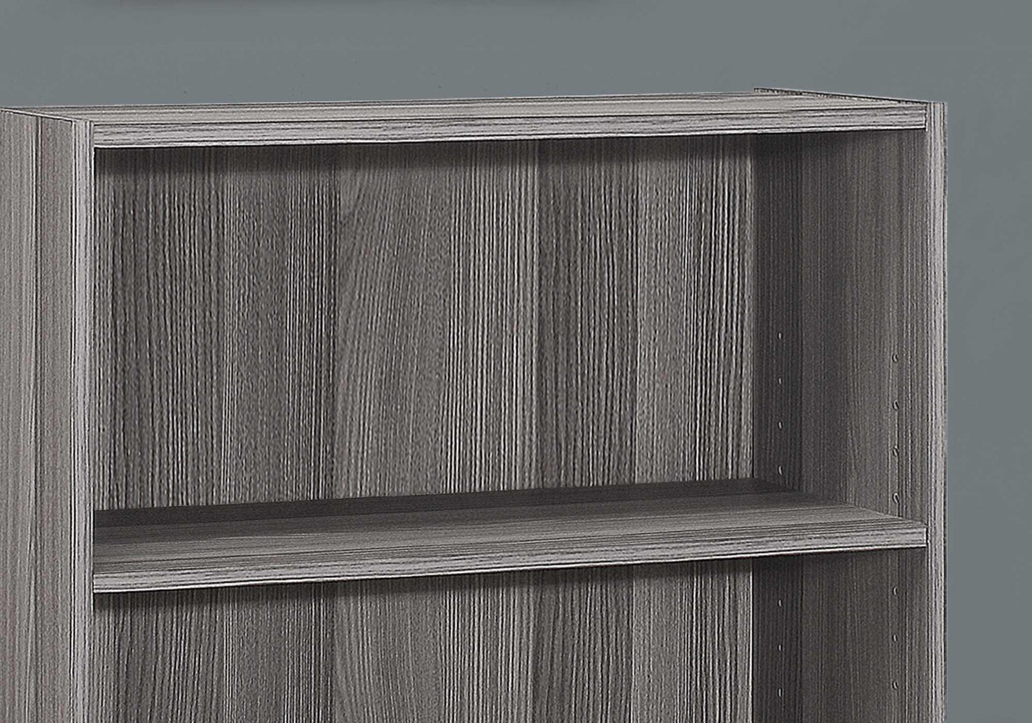 11.75" x 24.75" x 35.5" Grey 3 Shelves Bookcase - AFS