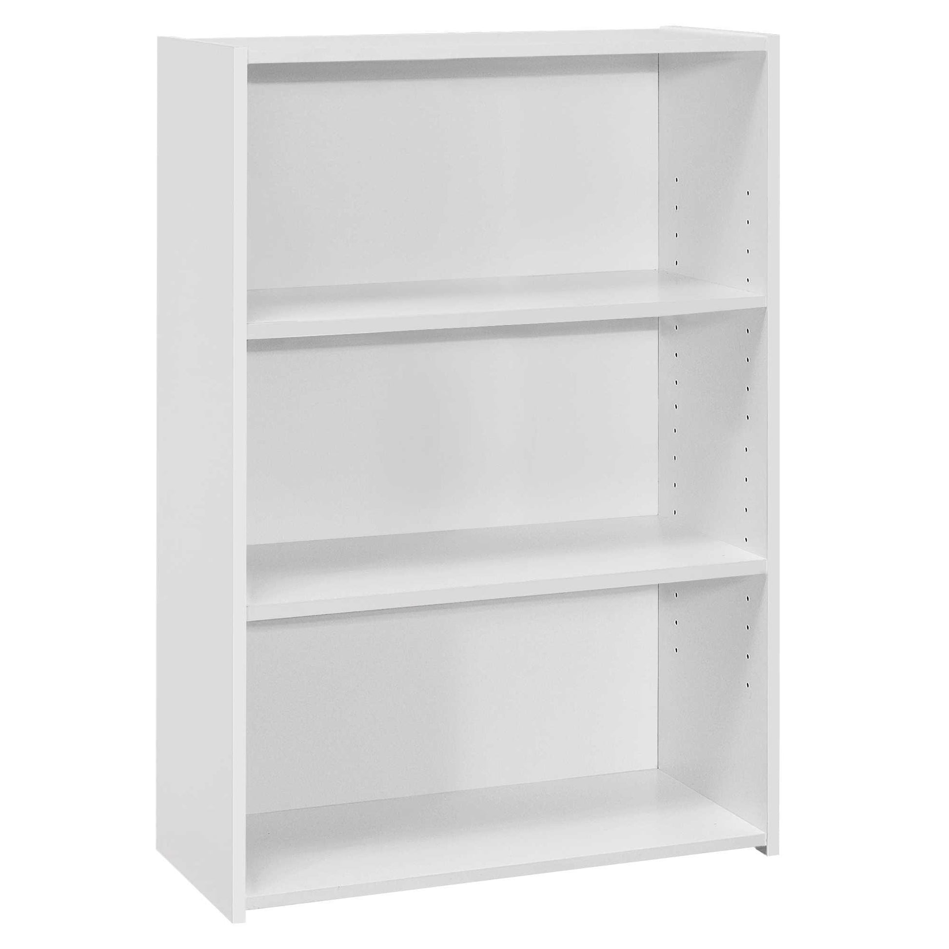 Three Shelf White Bookcase - AFS