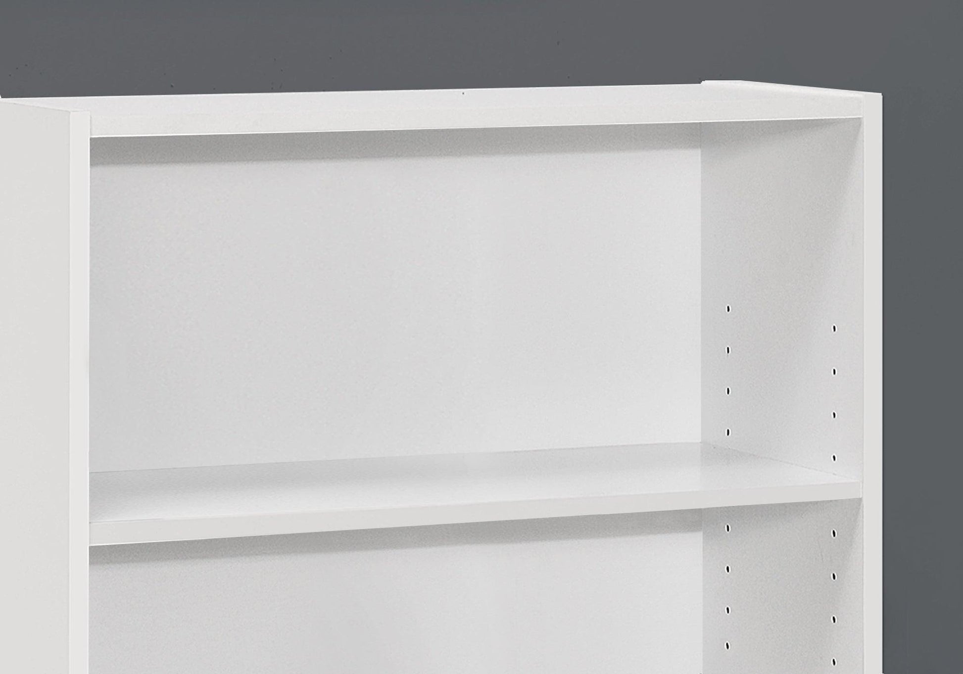 Three Shelf White Bookcase - AFS