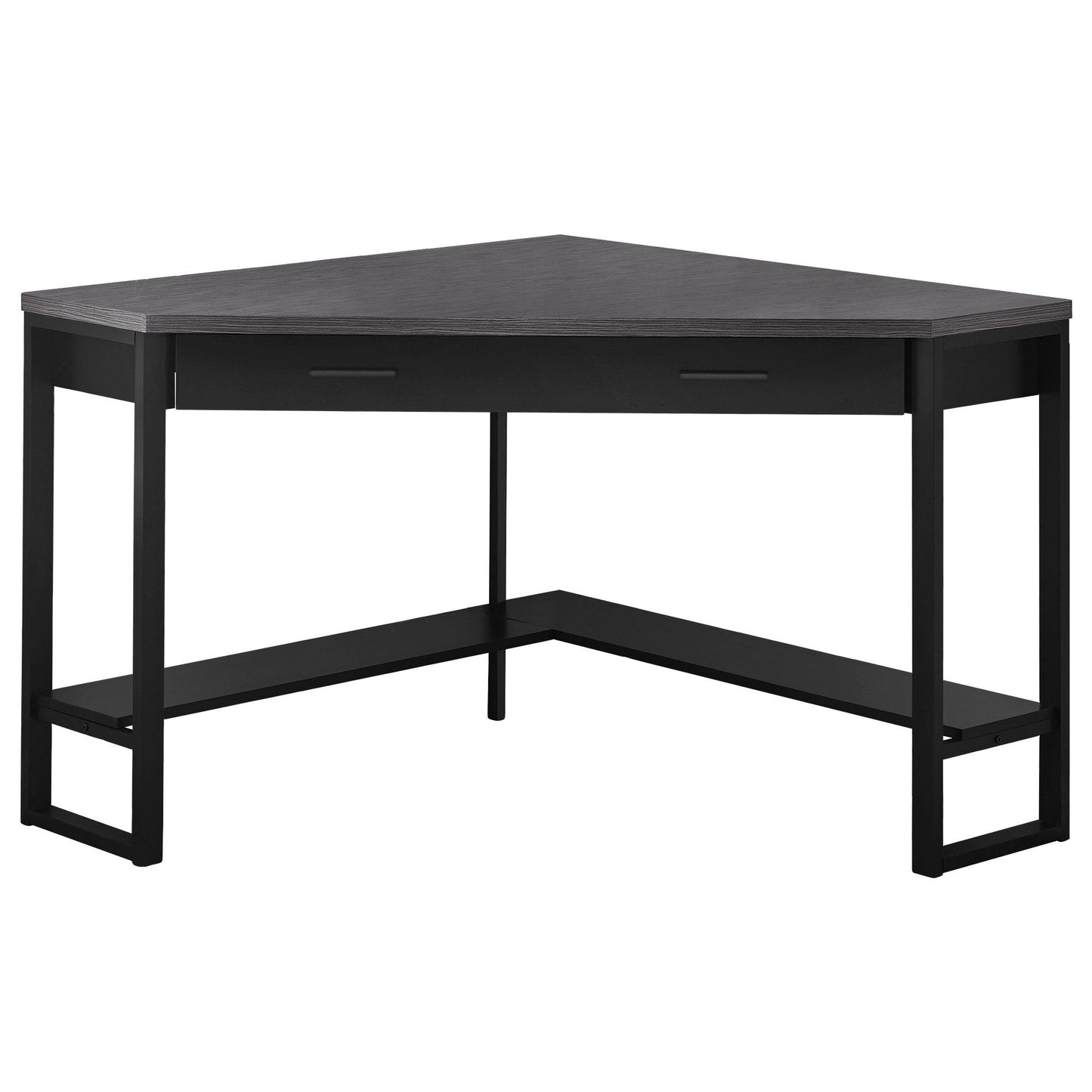 Black and Grey Top Corner Computer Desk - AFS