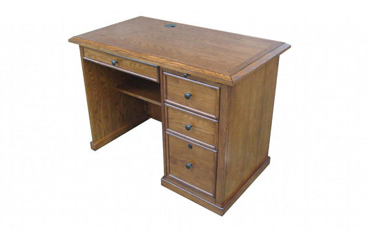 Vintage Burnished Walnut Hardwood Desk - AFS