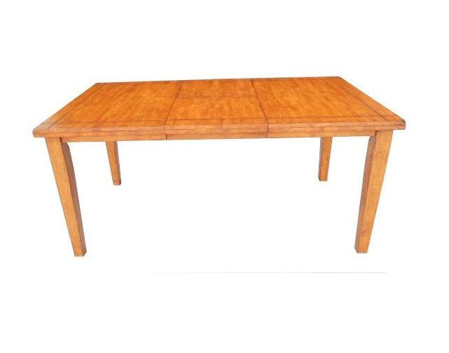 Rustic Modern Natural Light Brown Hardwood Dining Table - AFS