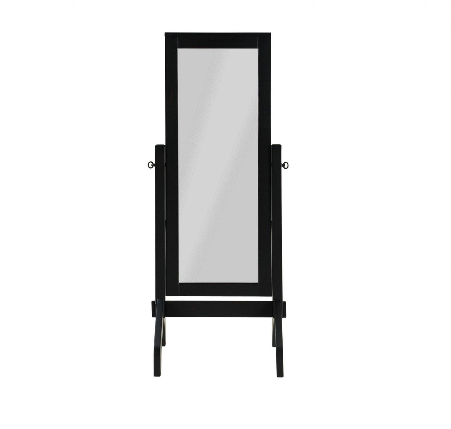 Fork Black Wood Rectangle Standing Mirror - AFS