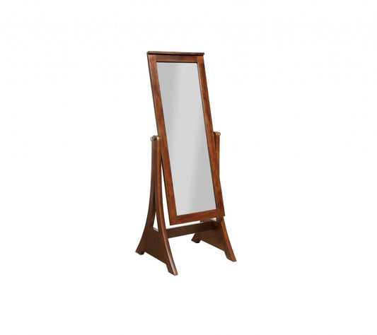 Eiffel Brown Wood Rectangle Standing Mirror - AFS