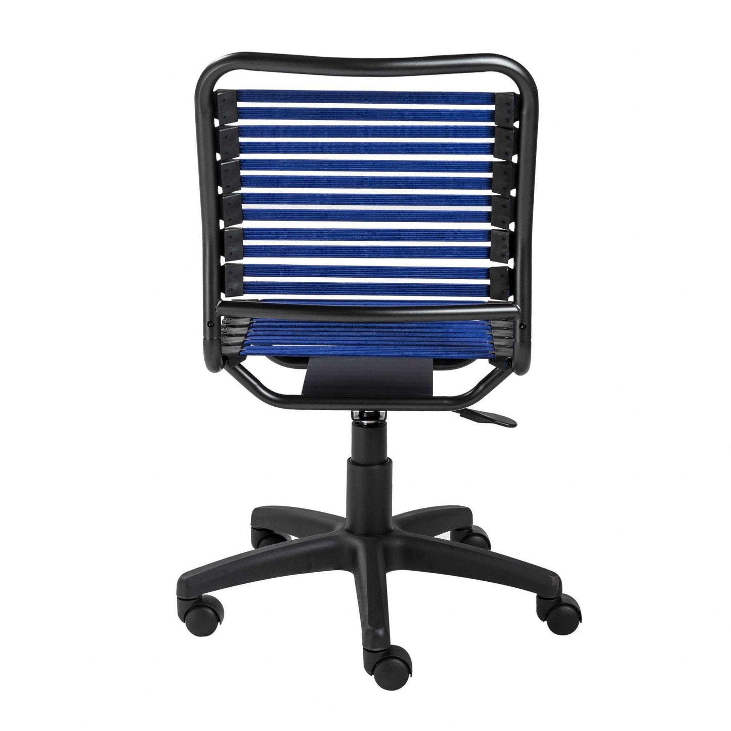 Blue Flat Bungie Cord Low Back Rolling Office Chair - AFS